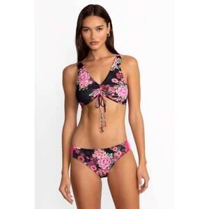 NEW JOHNNY WAS drawcord bikini top in blum